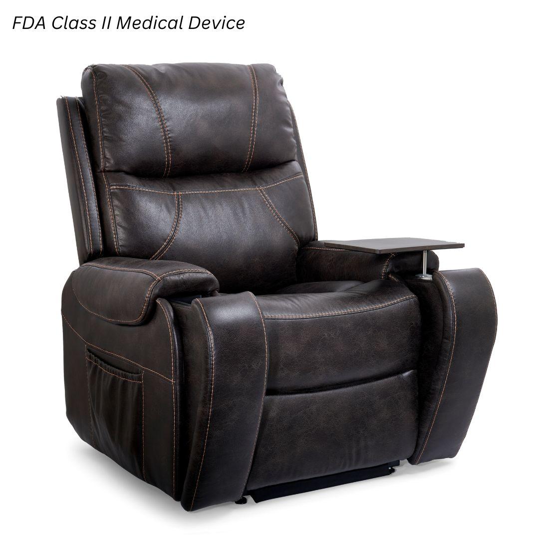 Golden Technologies Titan lift chair recliner in dark leather