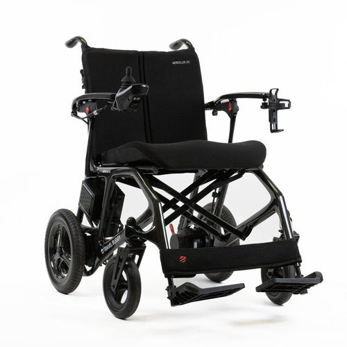 AEROLUX 2C Power Wheelchair, three-quarter angle view