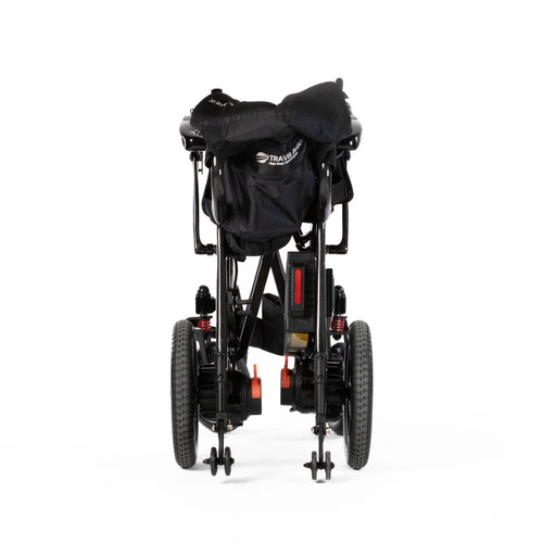 AEROLUX 2C Power Wheelchair folded for transport, rear view