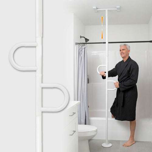 Double Handle Floor to Ceiling Grab Bar