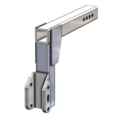 AL1256HD Class 3 Heavy Duty Extra Long Hitch Adapter – 6" Drop (20"–24" Hitch Height)