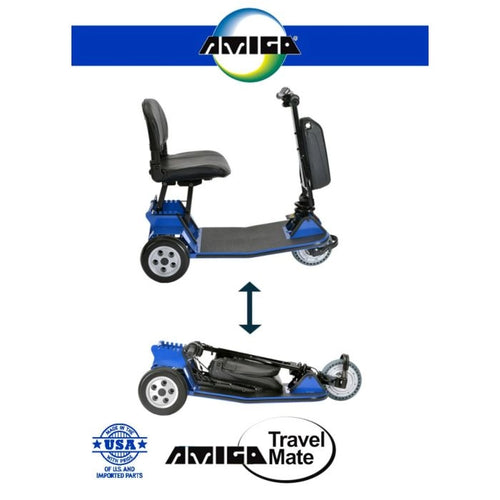 Amigo TravelMate Compact 3-Wheel Lightweight Mobility Scooter