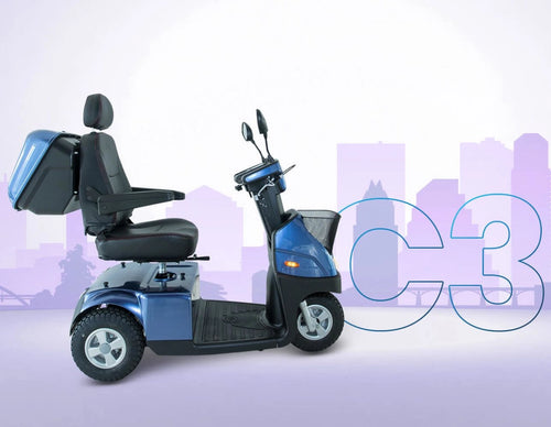 AfiScooter C3 3-Wheel Compact Tiller Mobility Scooter - Image 3