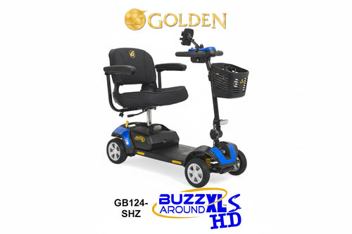Buzzaround XLS HD 4 Wheel Portable Scooter - Four-Wheel Configuration - Image 2