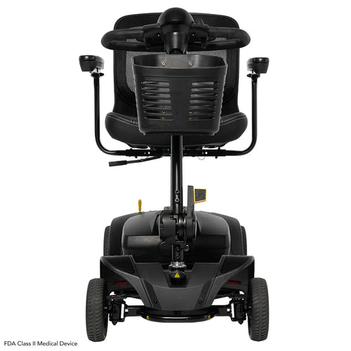 Go Go Elite Traveller 2 Platinum 4-Wheel Scooter in Black Platinum, Front View