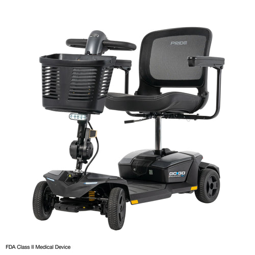 Go-Go Endurance Li 4-Wheel Lithium Battery Scooter in Grey, Left View