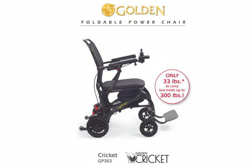 GP302 Cricket Compact Folding Power Wheelchair by Golden Technologies