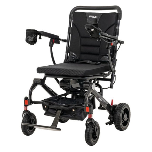 Jazzy® Carbon Power Chair - Black - Left Side - Image 3
